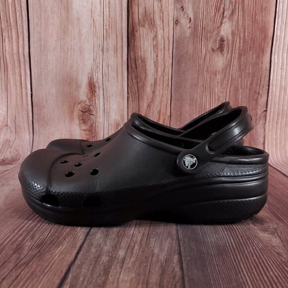 Rare Crocs Motion M10-11 W12-14 Black Capped Closed Toe Slip On Clogs Sandals - Picture 2 of 14